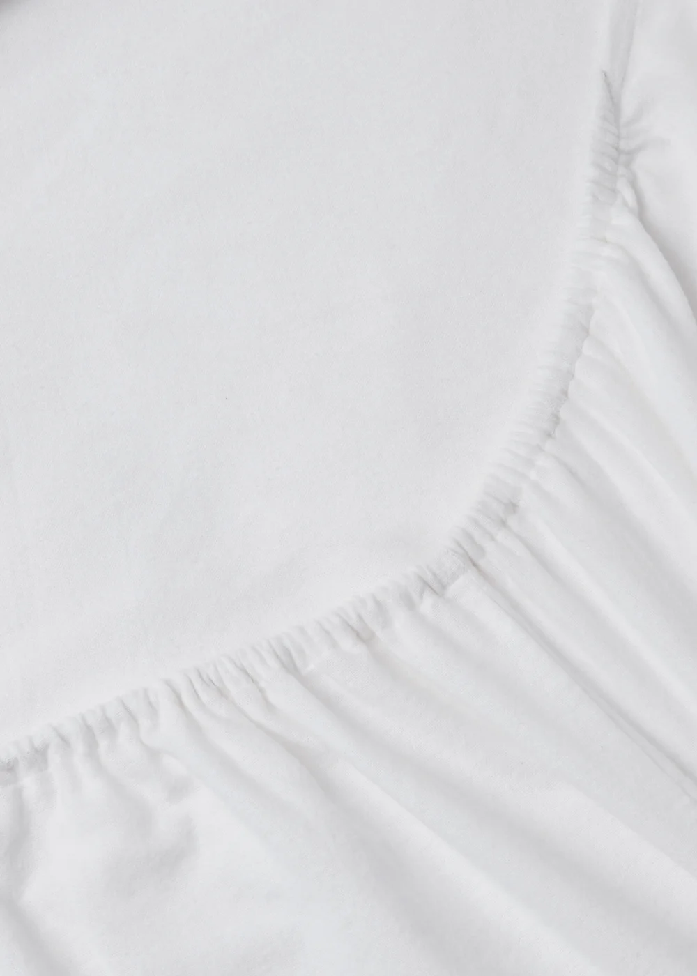White Brushed Fitted Sheet - Single Image 2