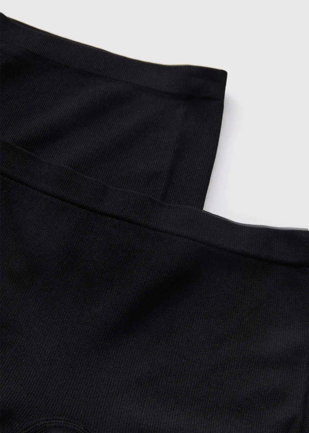 2 Pack Girls Black Ribbed Briefs (7-13yrs) - Age 6 - 7 Years Image 2