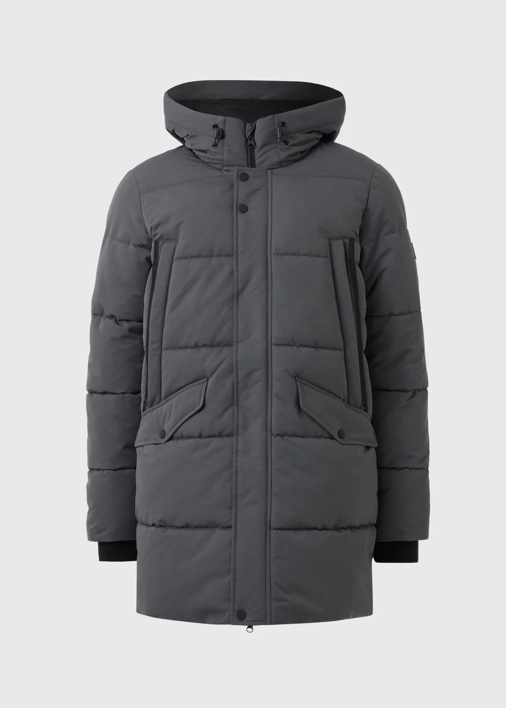 Grey Longline Puffer Coat - S Image 4