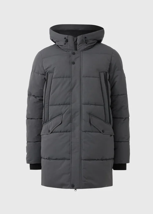 Grey Longline Puffer Coat - S Image 4