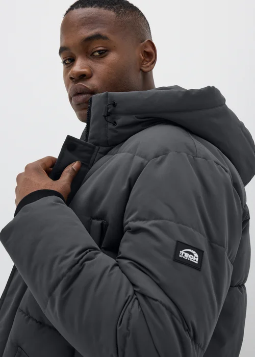 Grey Longline Puffer Coat - S Image 3