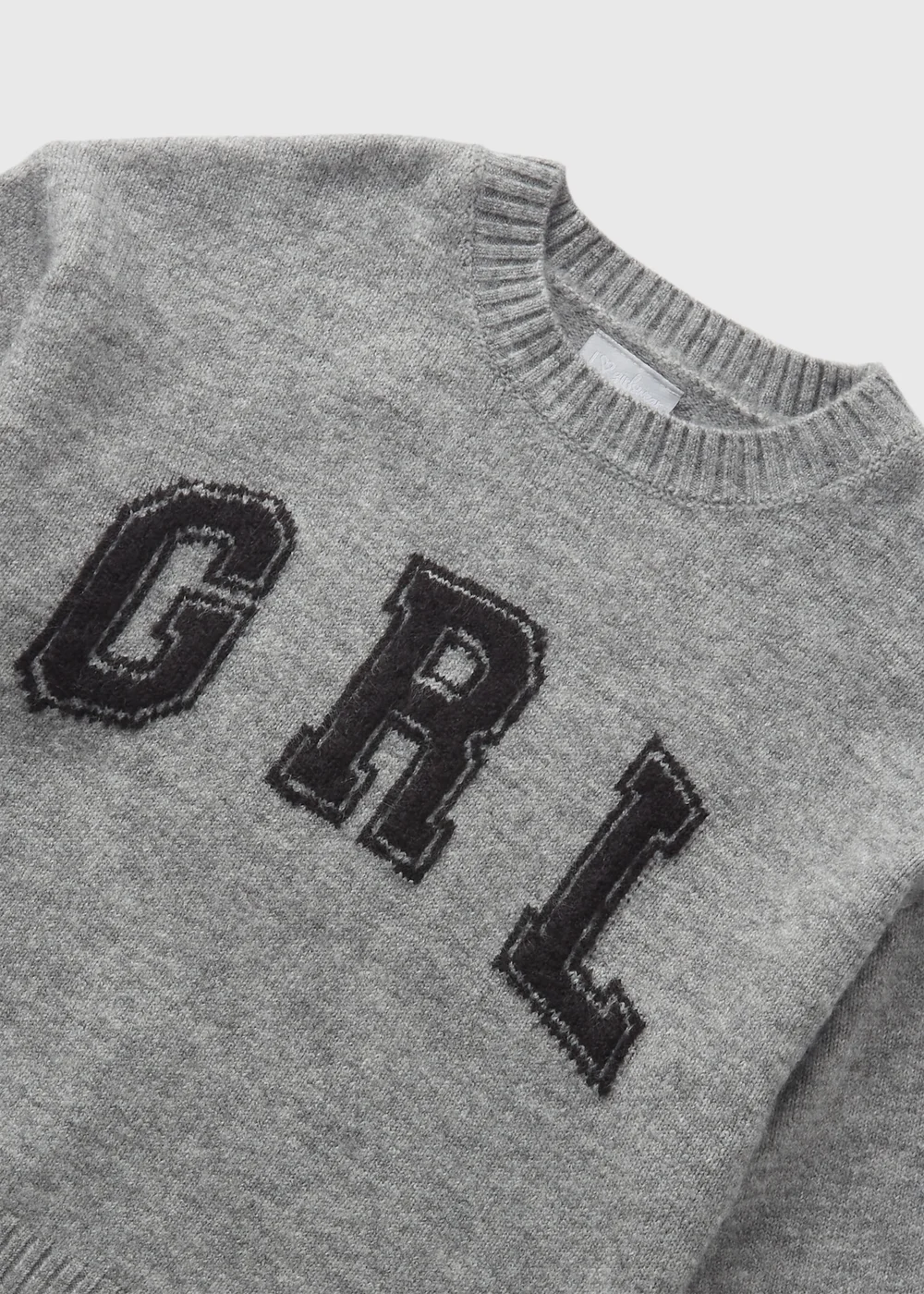 Girls Grey Knit GRL Jumper (7-15yrs) - 7 Yrs Image 2
