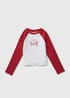 Girls White Paris Ringer Long Sleeve Top (7-15yrs) - Age 7 Years Image 1