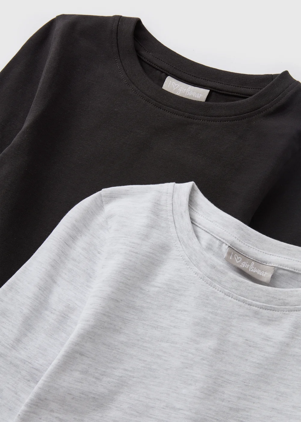 Girls Black & Grey Long Sleeve Top (7-15yrs) - 7 Yrs Image 2