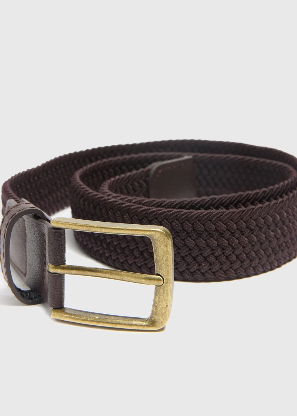 Brown Woven Stretch Belt - Small Image 2