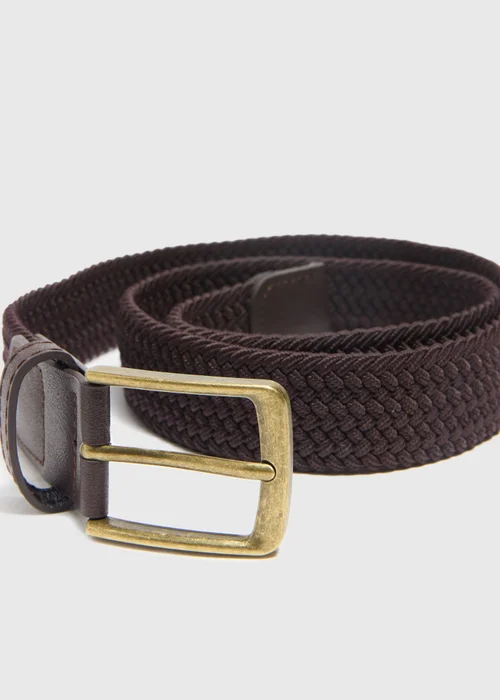 Brown Woven Stretch Belt - Small Image 2