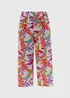 Multicolour Neon Palm Viscose Wide Leg Trousers - Size 8 Image 5