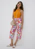 Multicolour Neon Palm Viscose Wide Leg Trousers - Size 8 Image 4