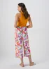 Multicolour Neon Palm Viscose Wide Leg Trousers - Size 8 Image 2