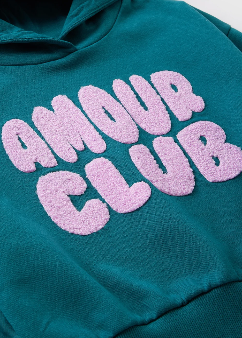 Girls Teal Amour Club Slogan Hoody (7-15yrs) - 7 Yrs Image 2