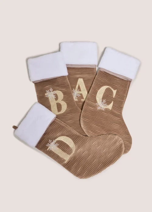 Alphabet Stocking Taupe - S Image 1