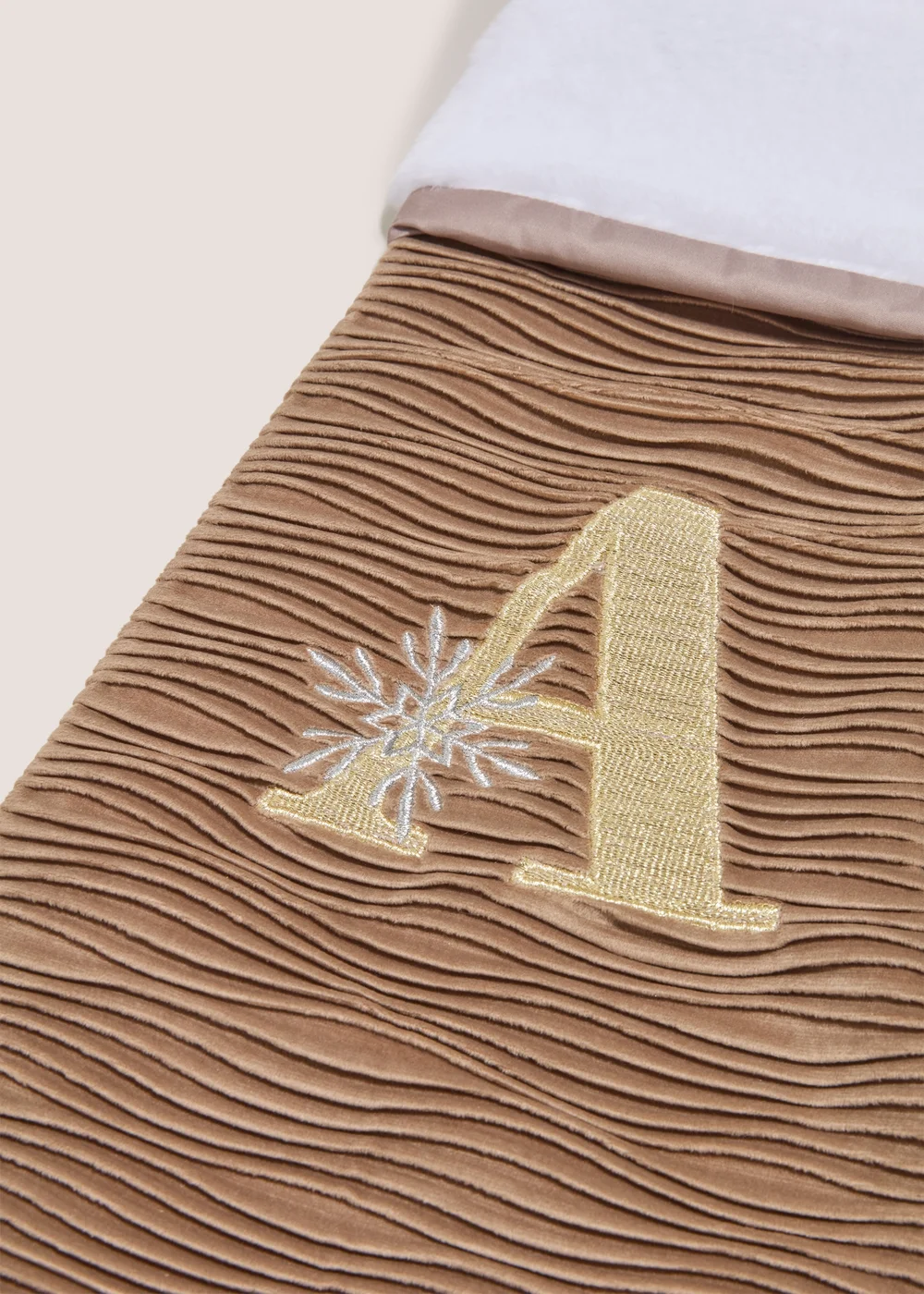 Alphabet Stocking Taupe - S Image 2