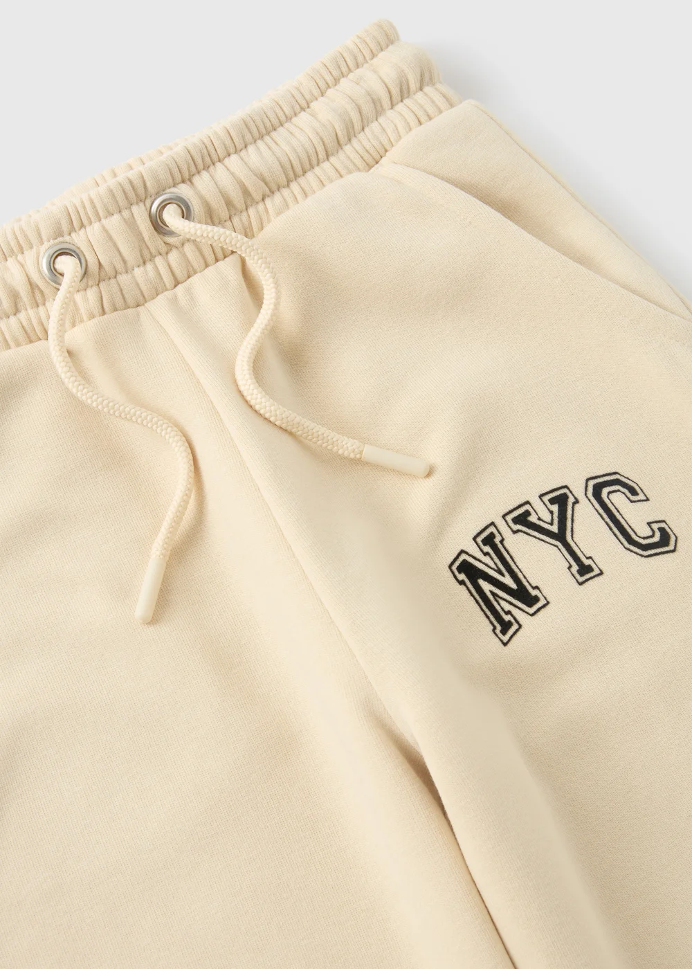 Girls Cream NYC Slogan Joggers (7-15yrs) - 8 Yrs Image 2