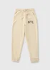 Girls Cream NYC Slogan Joggers (7-15yrs) - 8 Yrs Image 1