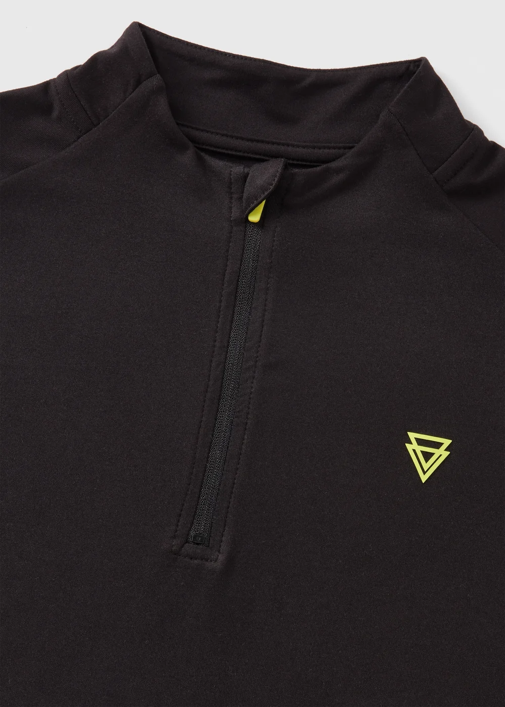 Boys Black Half Zip Sports Top (7-15yrs) - 7 Yrs Image 2