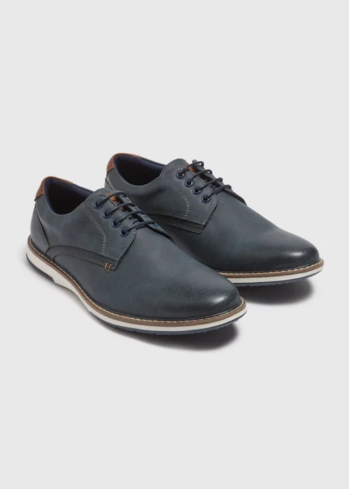 Navy Derby Shoes - 6 Image 1