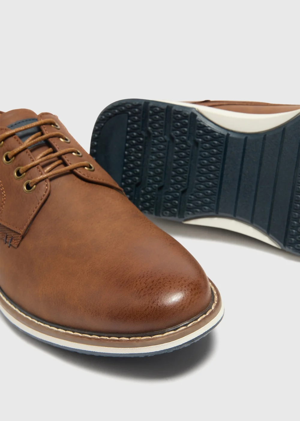 Tan Derby Shoes - Size 6 Image 2