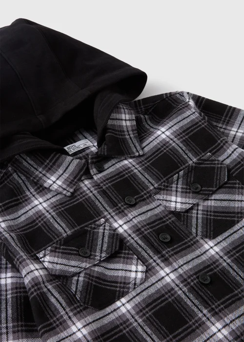 Boys Black Check Shacket (7-15yrs) - 7 Yrs Image 2