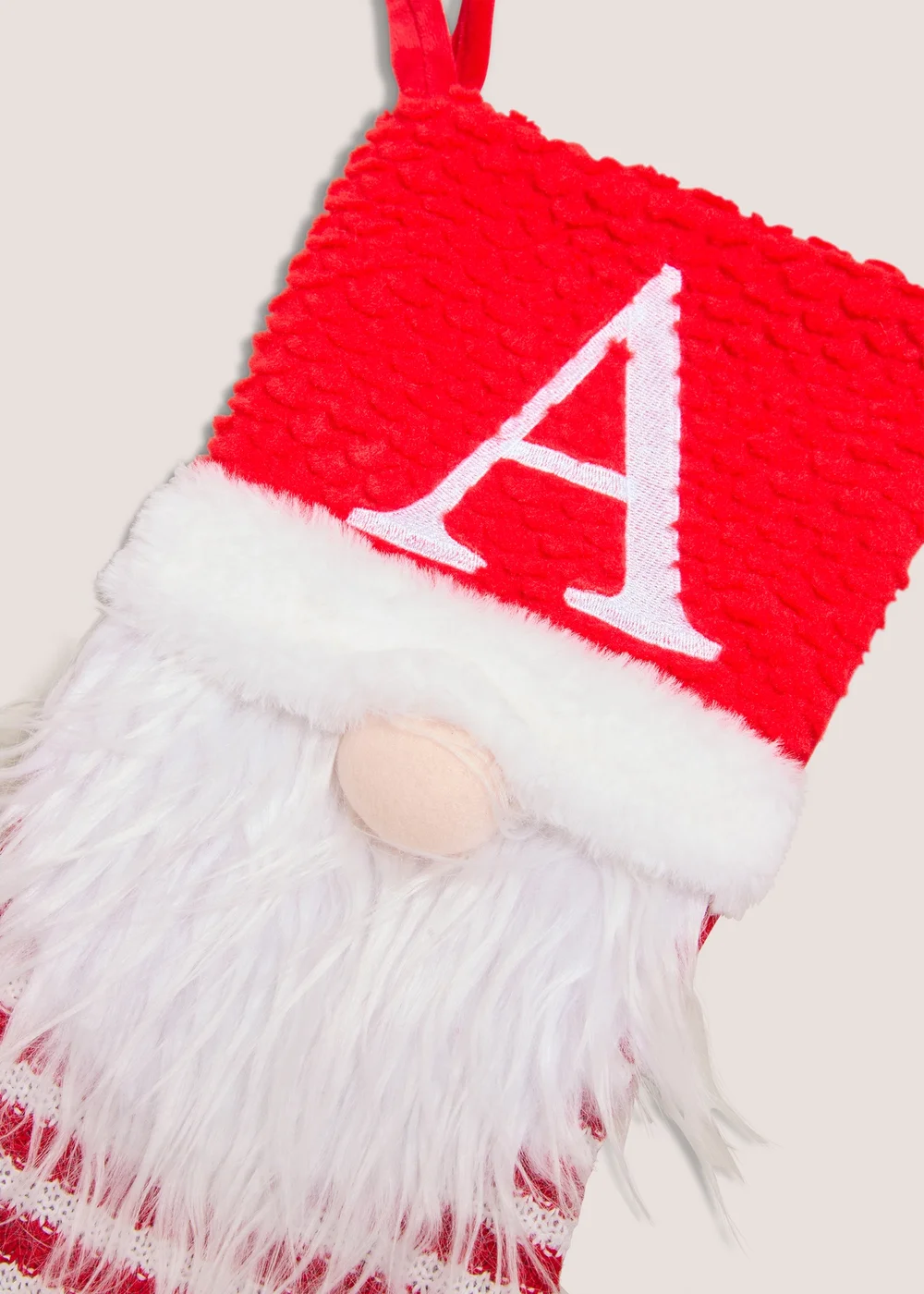 Joyful Red Alphabet Gnome Stockings - S Image 2
