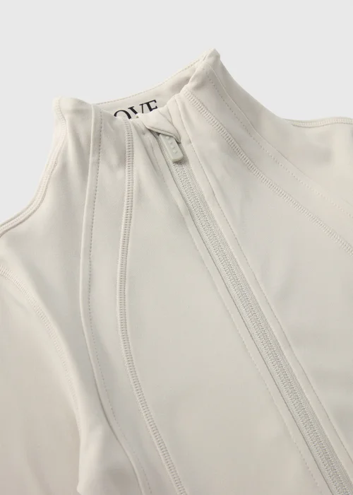 Girls Cream Sports Zip Jacket (7-15yrs) - 7 Yrs Image 2