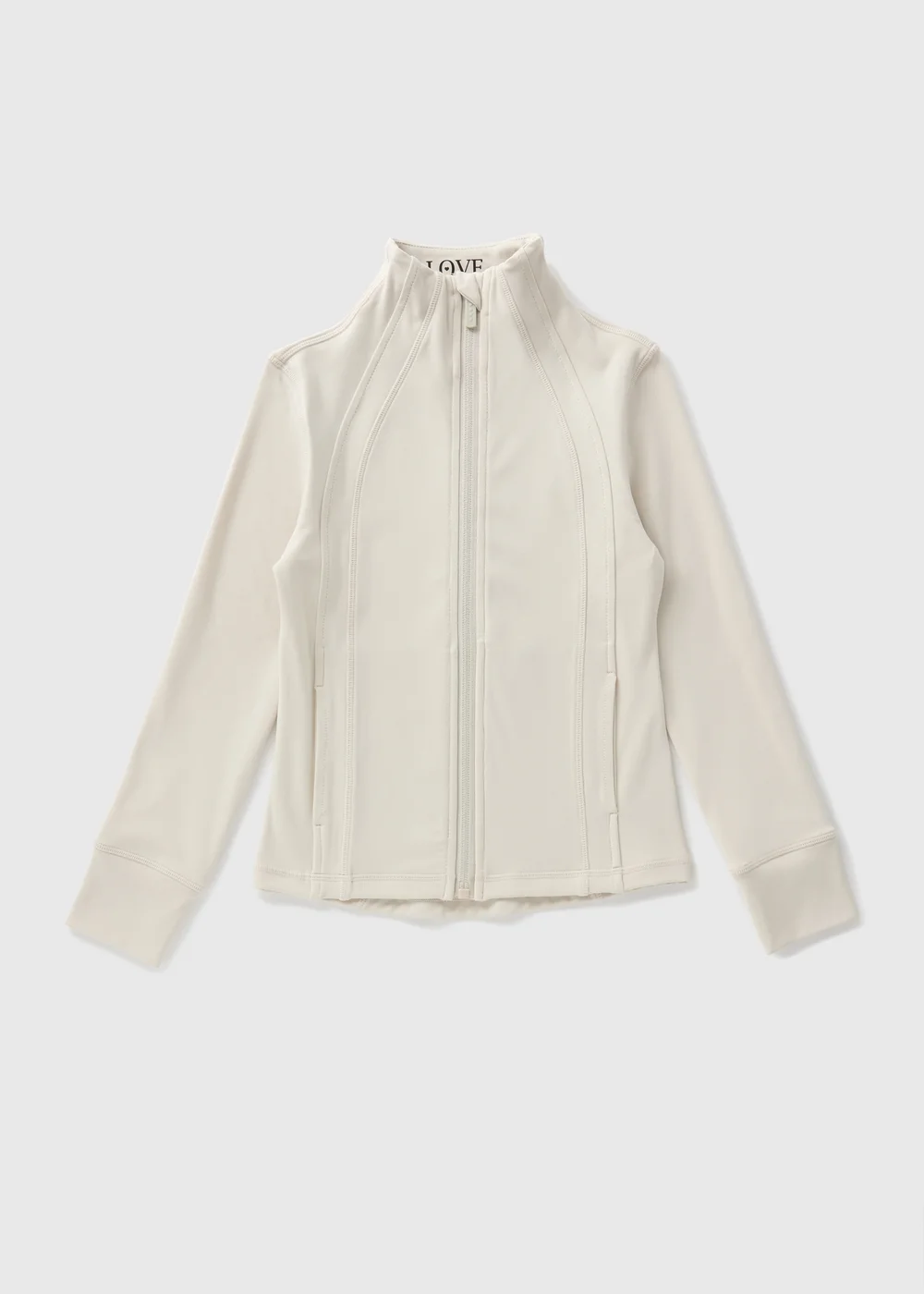 Girls Cream Sports Zip Jacket (7-15yrs) - 7 Yrs Image 1