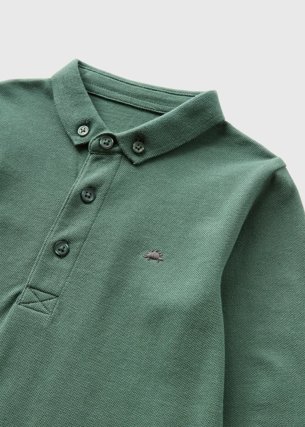 Boys Green Long Sleeve Polo Shirt (1-7yrs) - 1-1.5 Yrs Image 2