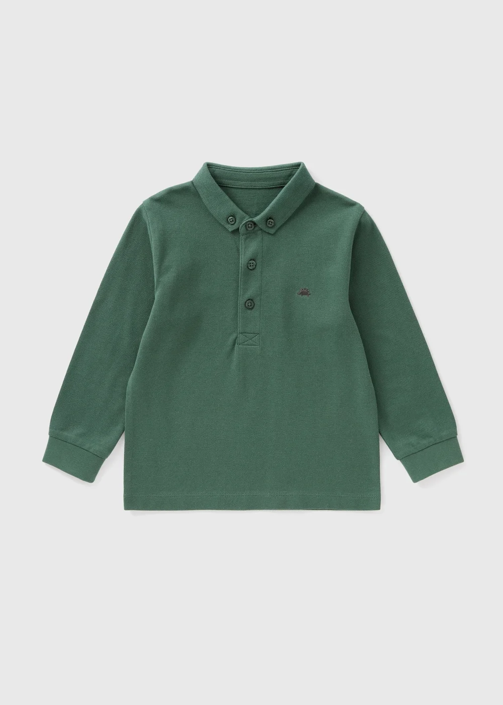 Boys Green Long Sleeve Polo Shirt (1-7yrs) - 1-1.5 Yrs Image 1