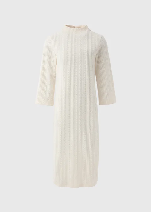 Et Vous Cream Cable Knit Midi Dress - 8 Image 4