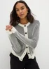 Et Vous Cream Monochrome Stripe Cardigan - 8 Image 2