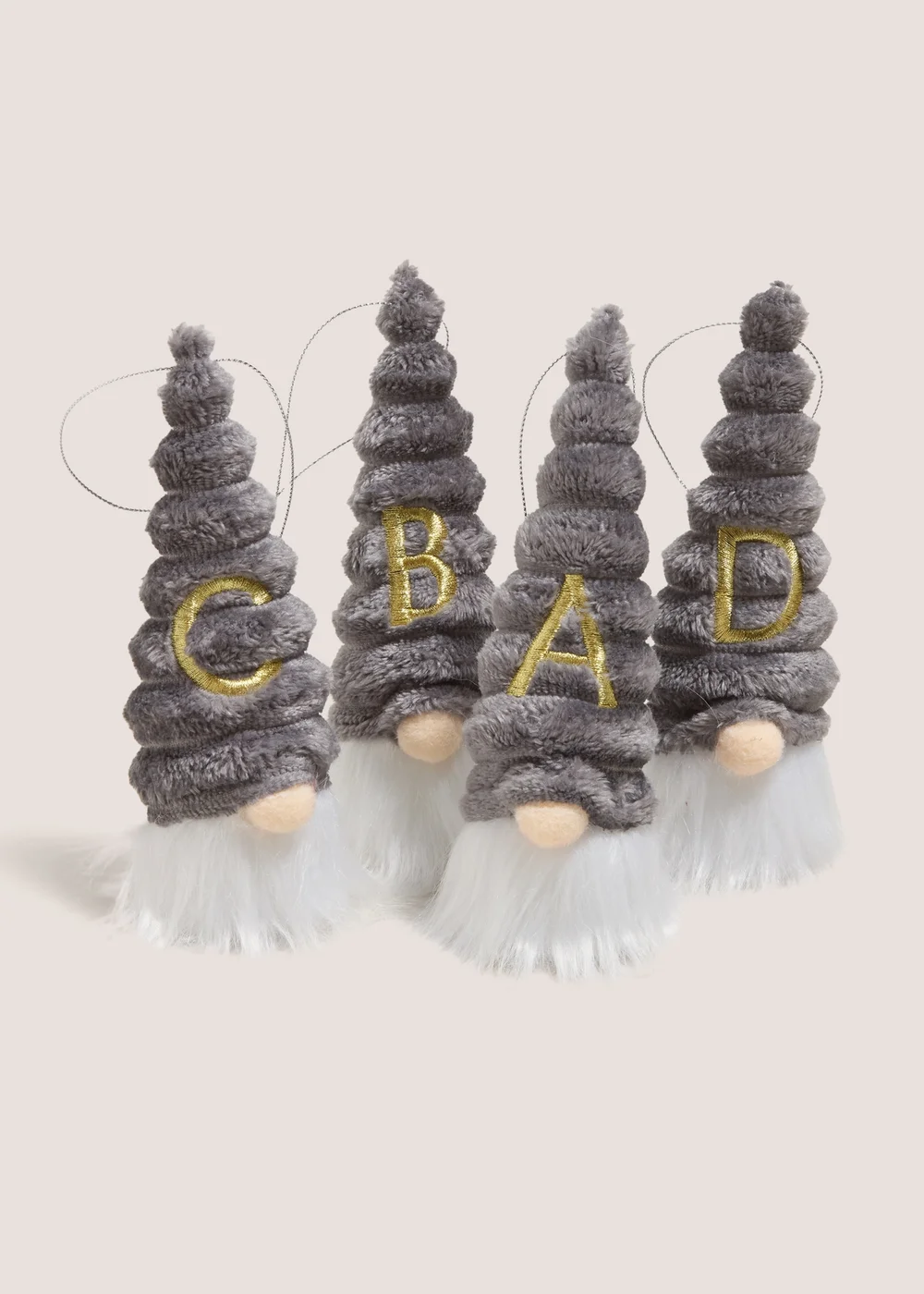 Wondrous Silver Alphabet Light Up Gnome Lights - S Image 1