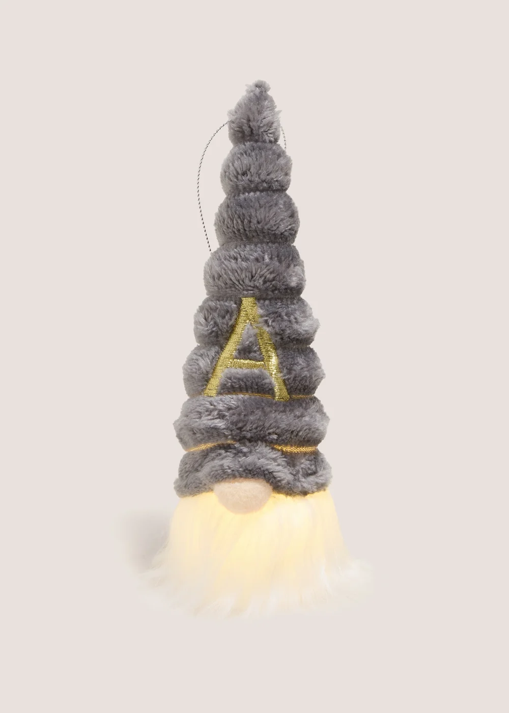 Wondrous Silver Alphabet Light Up Gnome Lights - S Image 2