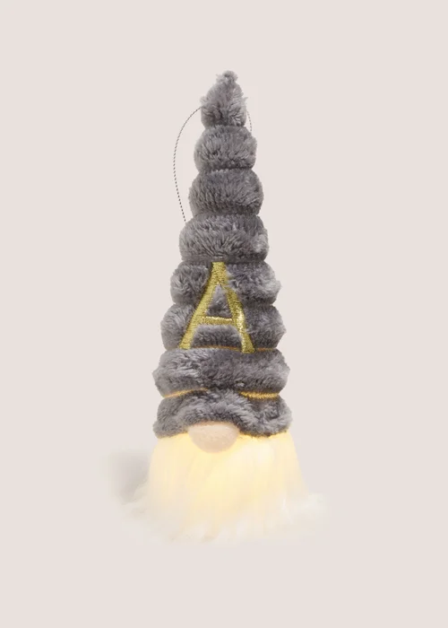 Wondrous Silver Alphabet Light Up Gnome Lights - S Image 2
