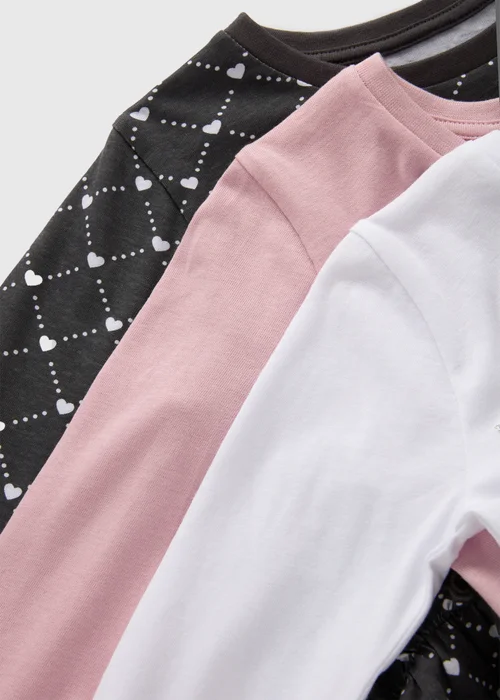 3 Pack Girls Multicolour Paris Long Sleeve Tops (1-7yrs) - 2-3 Yrs Image 2
