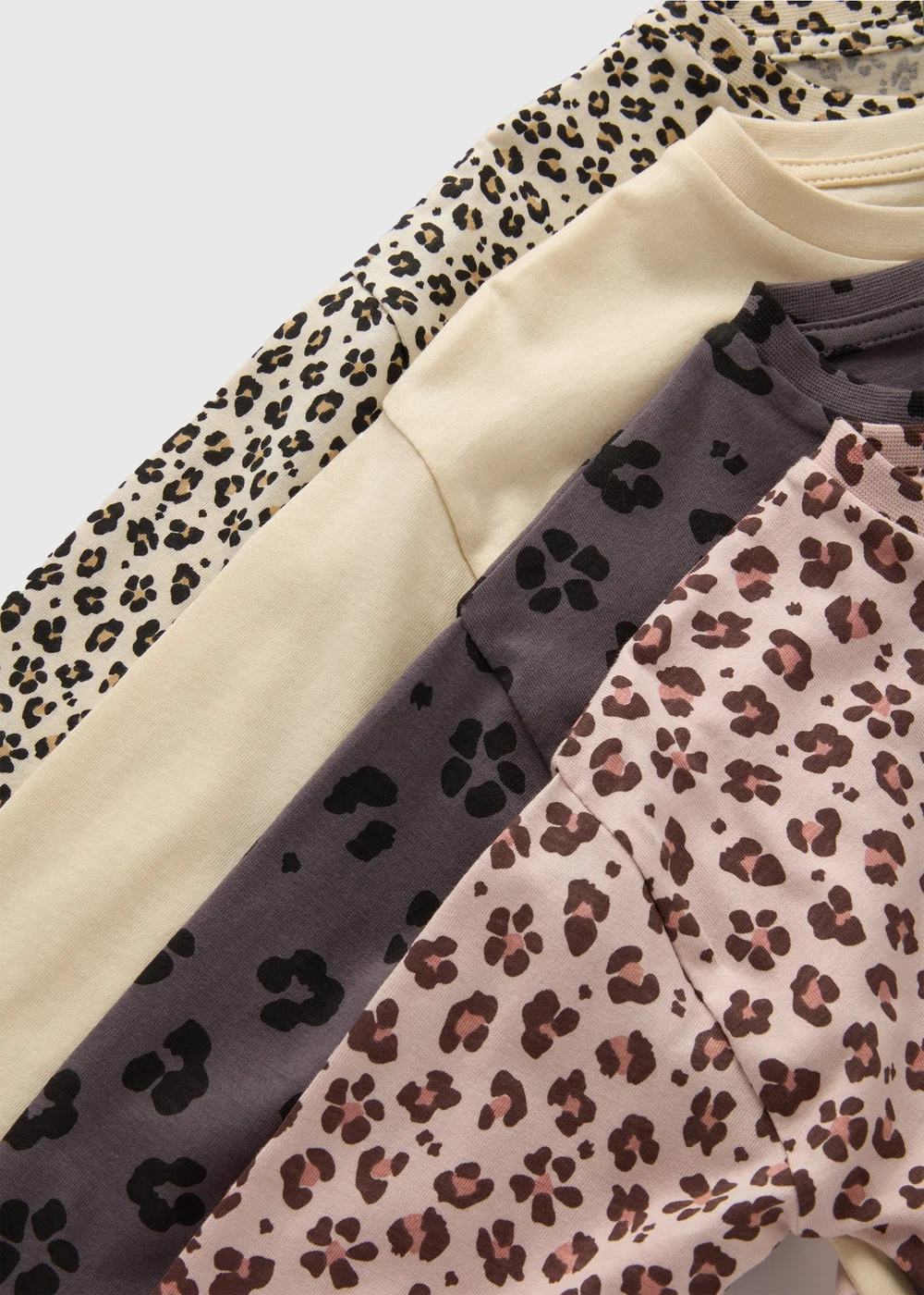 5 Pack Girls Leopard Print Long Sleeve Tops (1-7yrs) - 1-1.5 Yrs Image 2