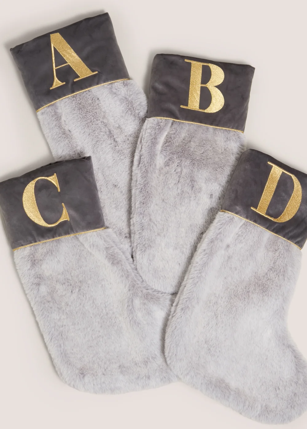 Wondrous Grey Alphabet Stocking - S Image 2