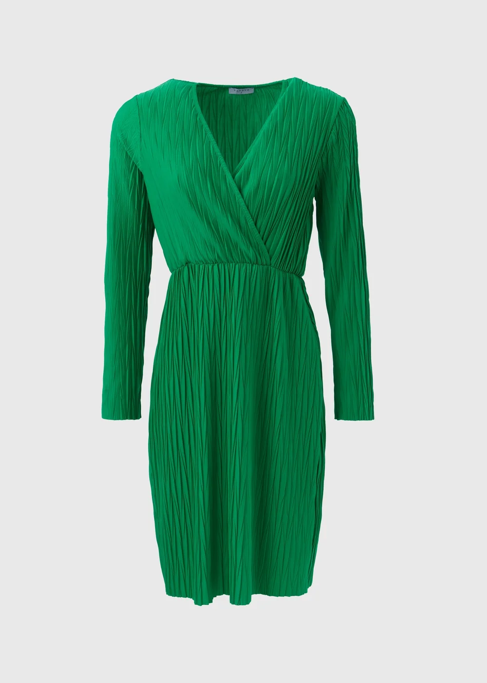 Green Plisse Wrap Dress - 8 Image 5
