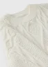 Girls Cream Flower Cable Knit Jumper (1-7yrs) - 1 to 1 half years Image 2