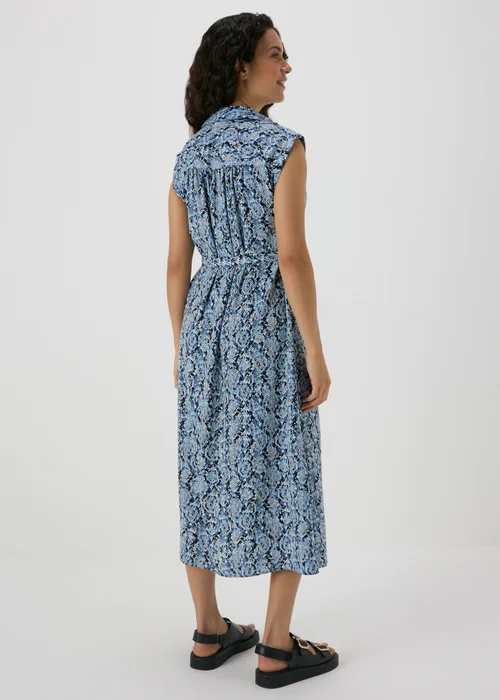 Blue Snake Print Midi Dress - 8 Image 2