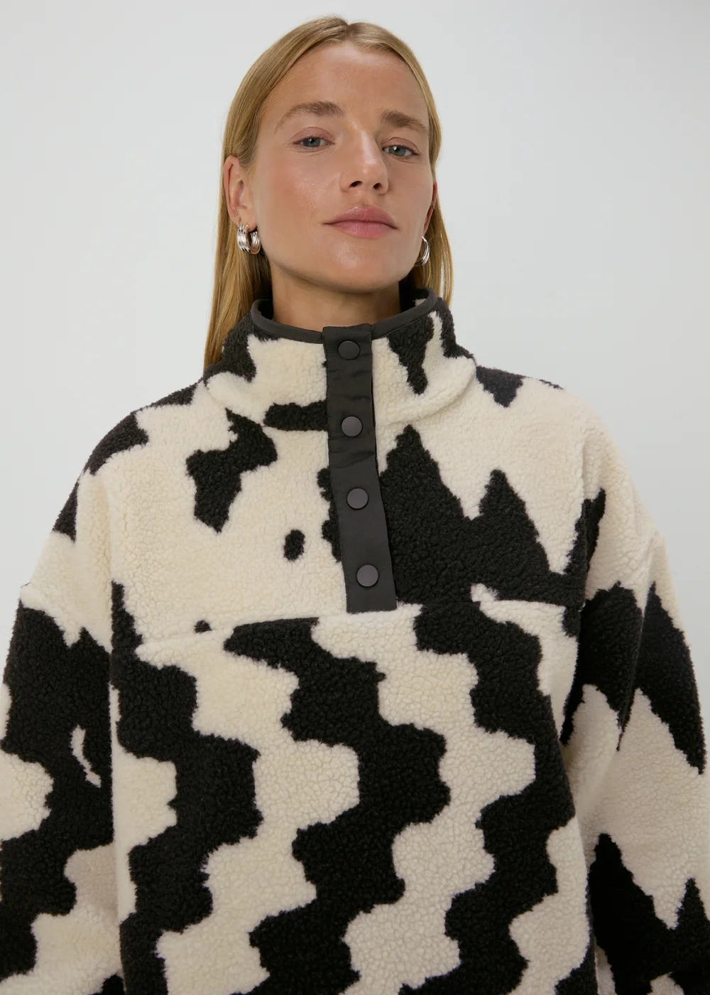 Monochrome Borg Half Zip Jumper - S Image 1