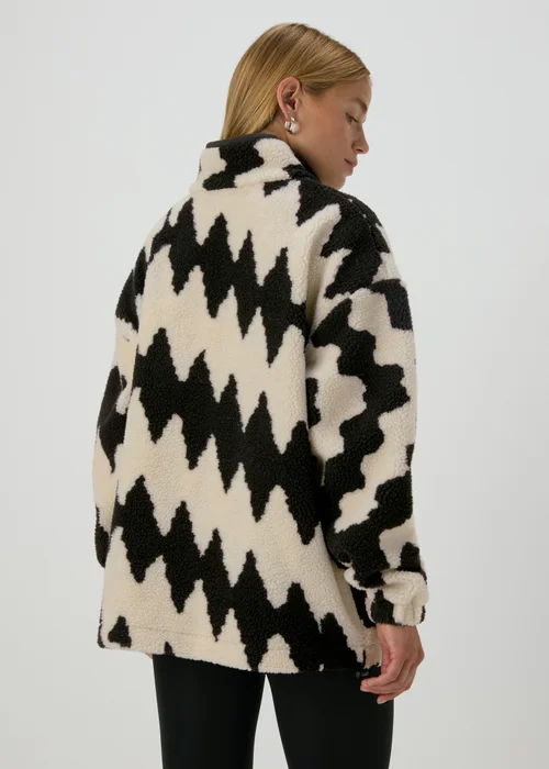 Monochrome Borg Half Zip Jumper - S Image 2