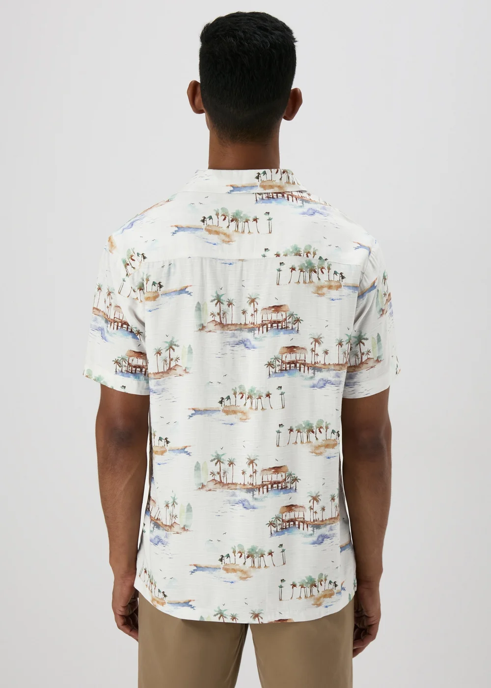 Ecru Island Print Shirt - S Image 2