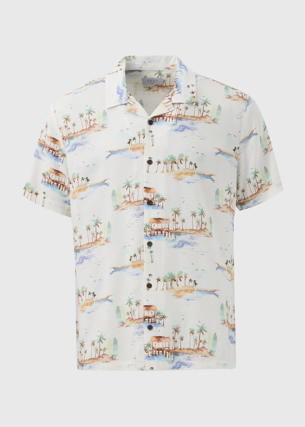 Ecru Island Print Shirt - S Image 5