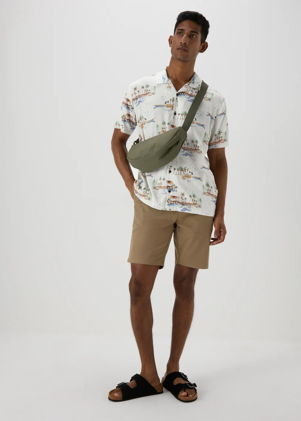 Ecru Island Print Shirt - S Image 4