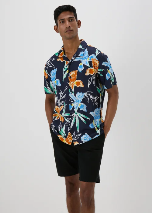 Dark Multicolour Floral Shirt - S Image 4