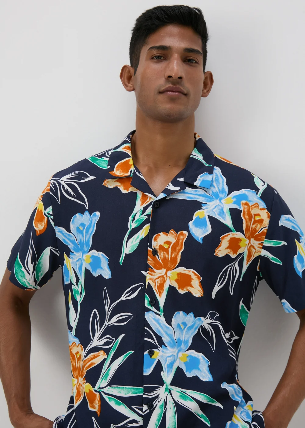 Dark Multicolour Floral Shirt - S Image 3
