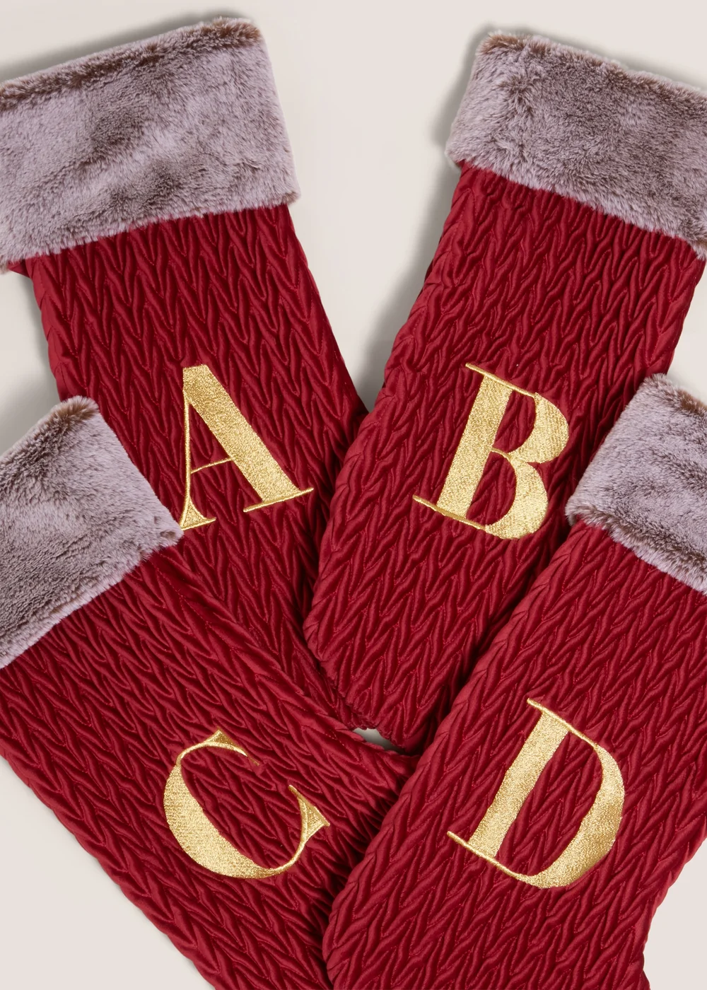 Red Alphabet Stocking - S Image 2