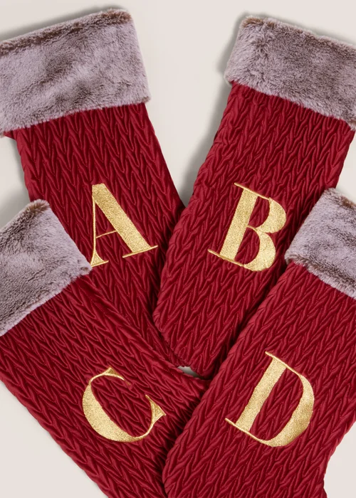 Red Alphabet Stocking - S Image 2