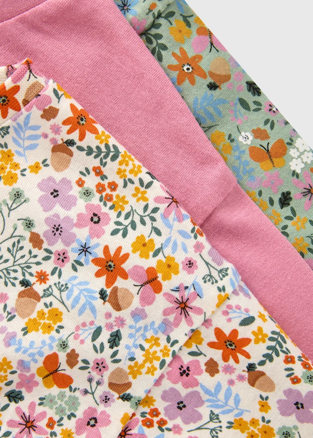 3 Pack Girls Multicolour Floral Tops (1-7yrs) - 1-1.5 Yrs Image 2
