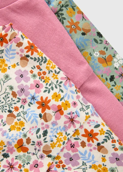 3 Pack Girls Multicolour Floral Tops (1-7yrs) - 1-1.5 Yrs Image 2