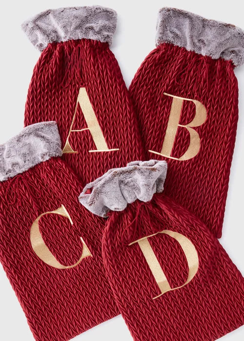 Winter Poem Red Alphabet Christmas Sack - S Image 2